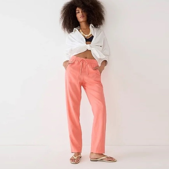 J. Crew Coral Straight Leg Pants - Picture 1 of 13